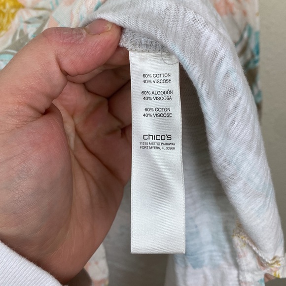 Chico's | Golden Autumn Asymmetrical Tunic Blouse 1 (M/8) - Picture 6 of 8